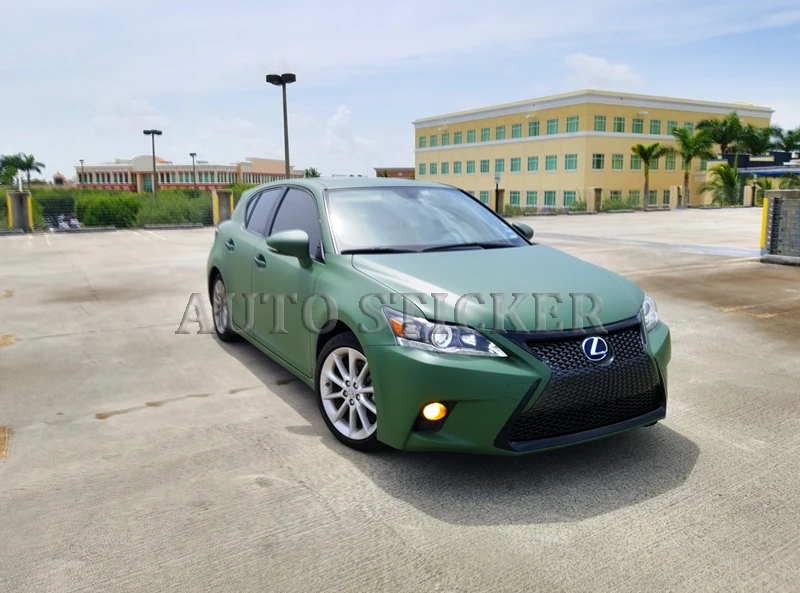 army green matte vinyl wraps car sticker 44