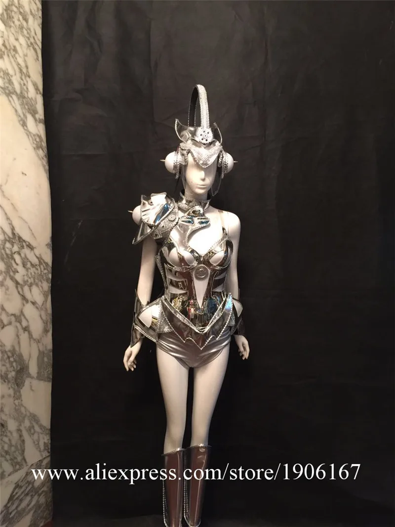 Sexy singer luminous wears clothes cosplay disco stage car models performance led costume ballroom dance dresses party dj1