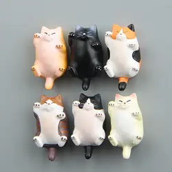 Новые детские игрушки теплая серия Японский милый жирный кот мультфильм стерео магнитная пряжка стикеры на холодильник фигурки и игрушки