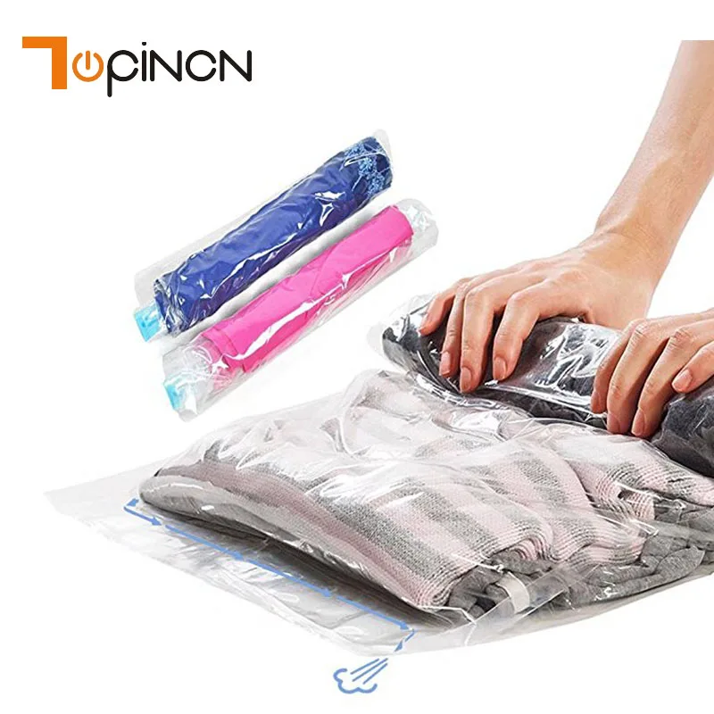 5Pcs Clothes Vacuum Compressed Storage Bags Organizer Clothing Vacuum