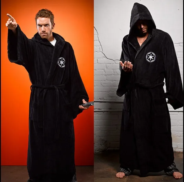 Star Wars Jedi Knight bathrobe Deluxe Bath Robe Cosplay Costume Brown bathing suits pajamas on