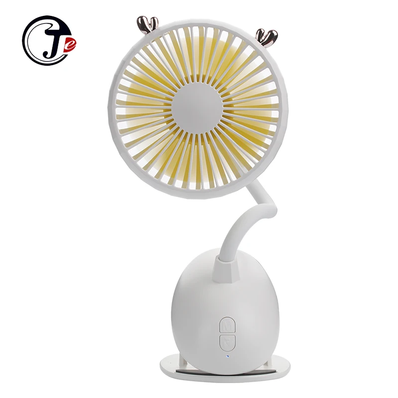 

2019 New Portable Mini Clip Fan Table Desk USB Fans with 2000 mAh Battery 360 Degree Quiet Third Gear Speed Cooling