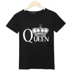 Женская футболка с принтом короны летняя футболка с коротким рукавом для фитнеса рок футболка в стиле панк одежда