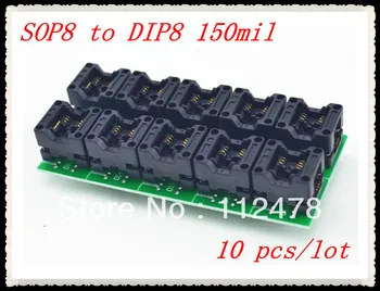 

Free shipping!!!Universal Adapter Sockests SOP8 SOP 8 to DIP8 DIP 8 for Programmer TL866A TL866II Plus TL866CS EZP2010 150 mil