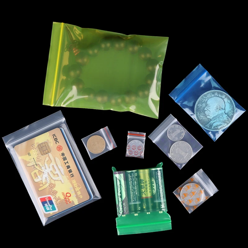 Цвета 8 размеров Mix match Zip Lock Grip Пластиковая Упаковка Мешок Еда Конфеты Ювелирные
