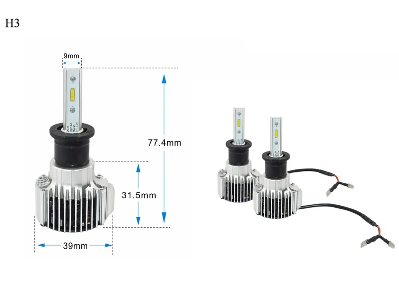 Ультра яркий автомобиль светодиодный Фары для авто conversion kit D1S D1R D2C D2S D2R D3S D4R D4S 72 Вт 8000lm/комплект 6000 К белый авто фары