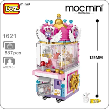 

LOZ Amusement Park 1721 Clip Dolls Machine 3D Model 587pcs DIY Mini Blocks Bricks Diamond Small Building Toy for Children no Box