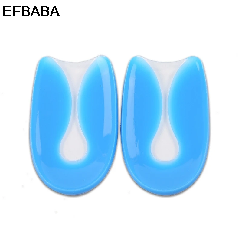 

EFBABA 100% Silicone Insole U-Shape Heel Pads Gel Cushions Heel Spur Sports Insoles Men Women Shoe Insole Accessoire Chaussure