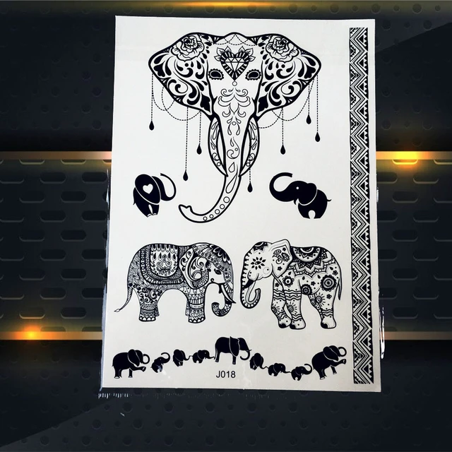Henna Elephant Tattoo Designs