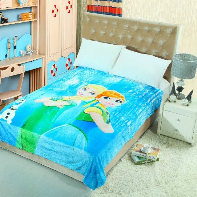 Frozen Anna and Elsa Blankets Throws Bedding 150*200CM Size Baby Girl's