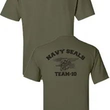 Брендовая Новинка, летняя мужская футболка с коротким рукавом, с принтом в виде морской команды 10, с логотипом, спереди и сзади, военная Мужская футболка, милые футболки