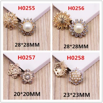 

Hot Sale wholesale 20pcs/lot rhinestones button pearl buttons DIY mobile phone necklace hair decoration Accessories YF99
