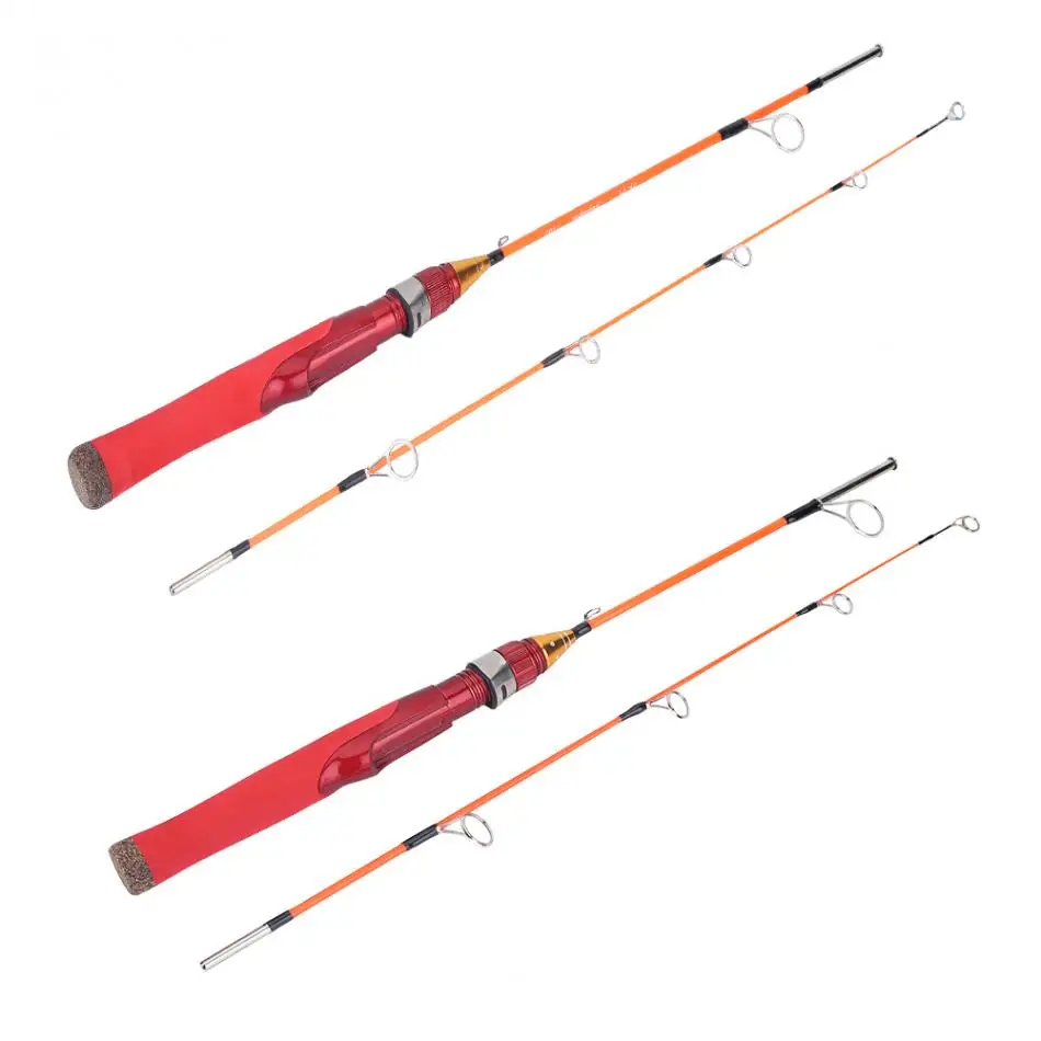 80/100cm Ultra Light Mini Metal Telescopic Ice Fishing Rod Lightweight