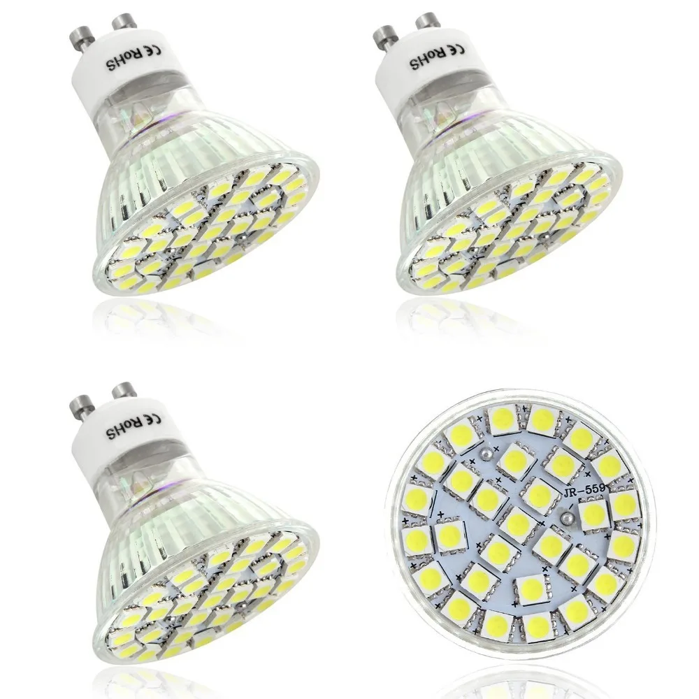 4 X GU10 6W 5050LED Ampoule Led 29SMD Lampe Ampoule Led Blanc Froid 220v 240V Free Shipping LED