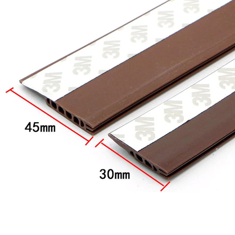 

1 Pcs Self Adhesive Silicone Bottom Door Bar Window Tape Rubber Sealing Strip Windproof Dustproof Sound Insulation Seams Strips