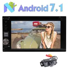 Rearview Camera+Android 7.1 Car DVD Player Octa-core Stereo GPS Navigation Bluetooth Radio Multi-OS USB SD FM RAM RDS Wifi 4G