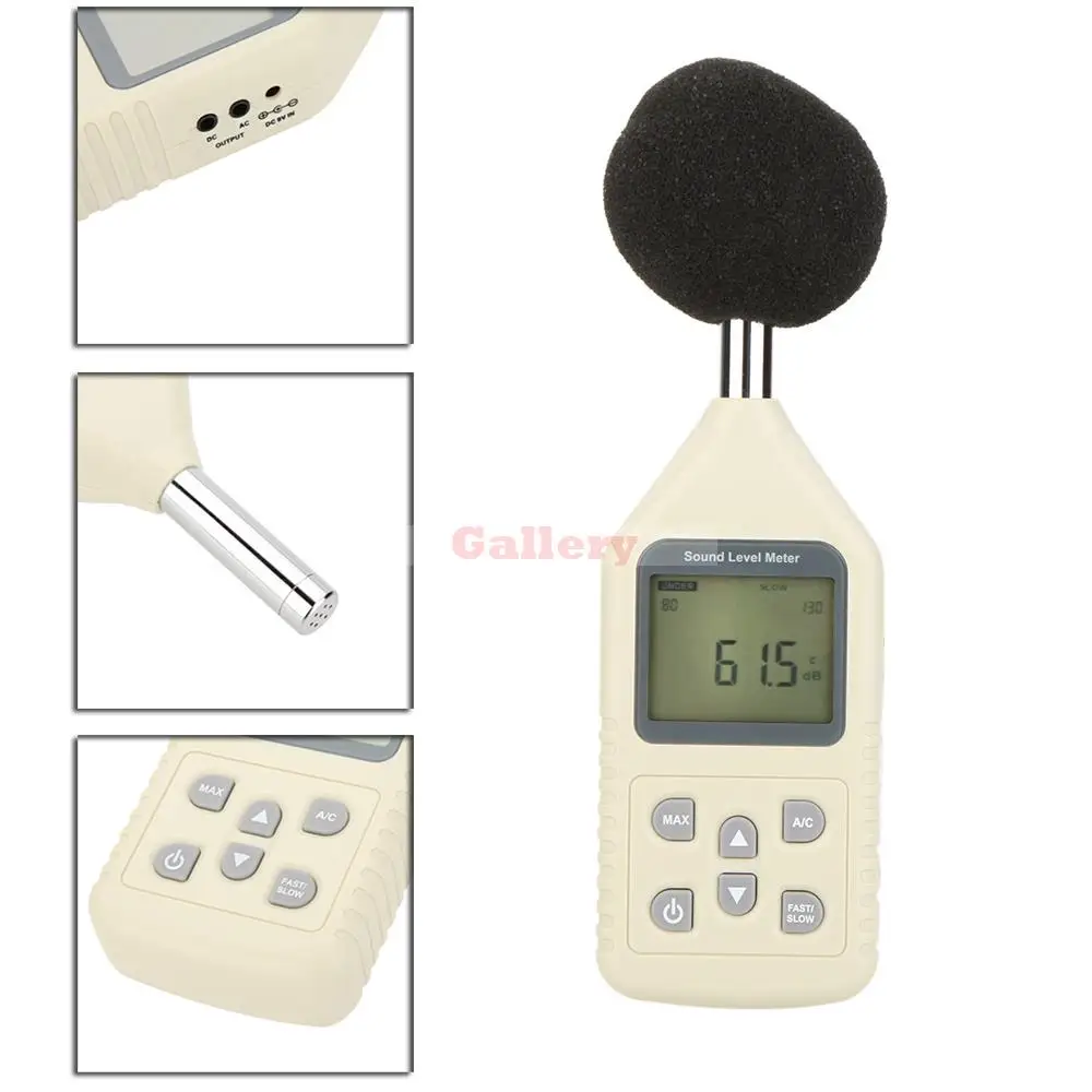 Gm1358 Lcd Digital Sound Level Meter Noise Meter Db Decibel Meter