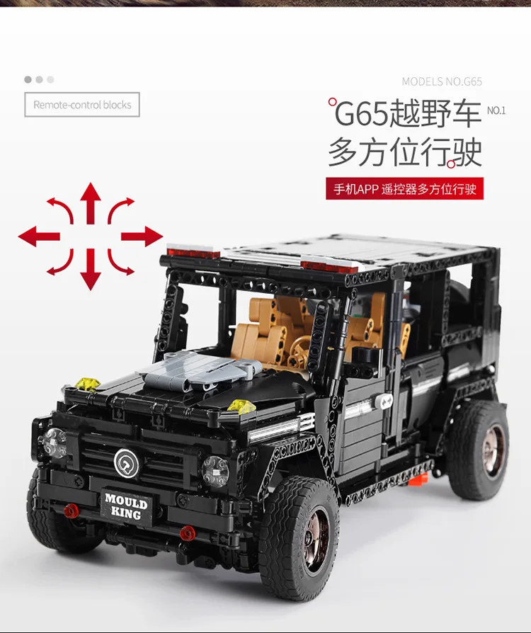 Приложение светодиодный Technic 13070 Technic SUV G65 AWD Wagon RC двигатели автомобильные наборы строительные блоки кирпичи развивающие игрушки