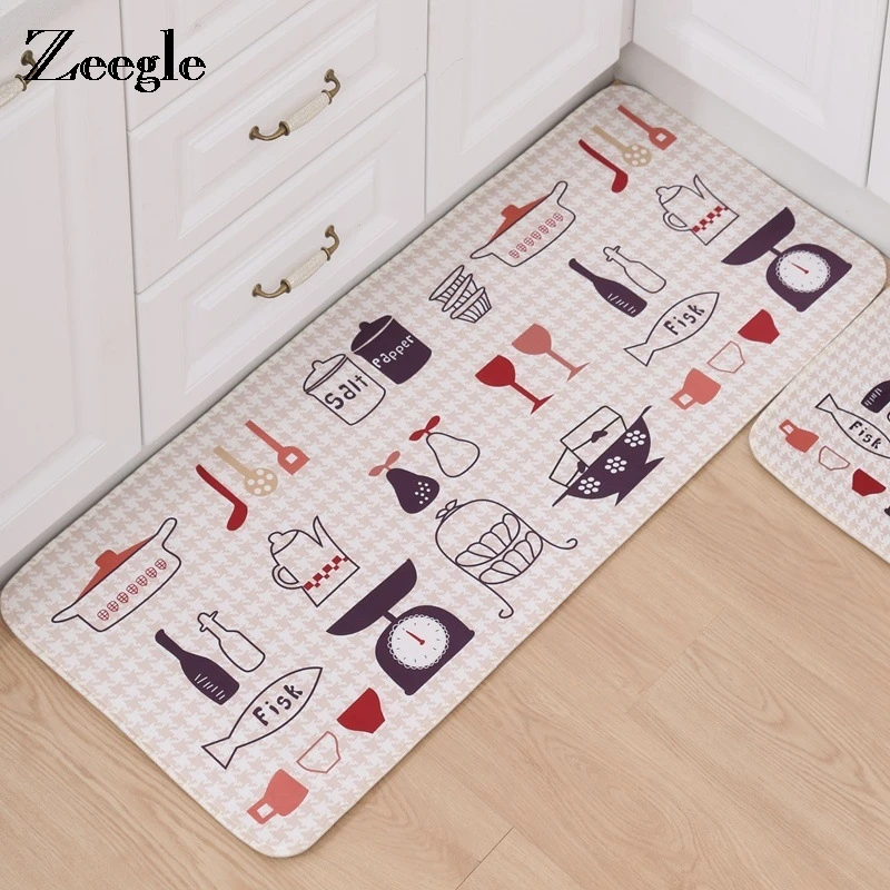 

Zeegle Kitchen Carpet Rug For Living Room Long Flannel Child Bedroom Bedside Carpet Mat Modern Entrance Doormat Floor Carpets