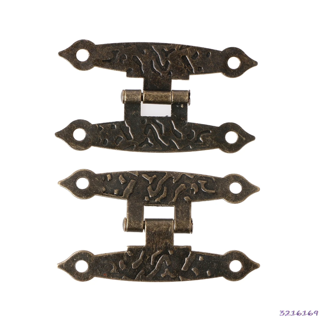 12 Pcs H-type Hinge Metal Hinge Antique Wooden Box Hinge