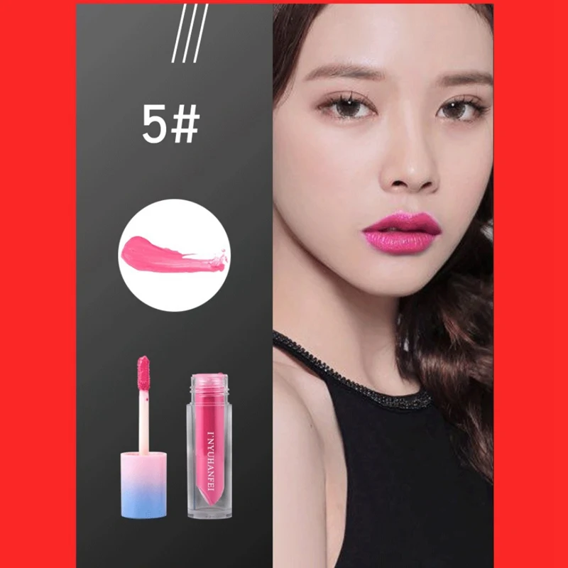 1PC Waterproof Super Lip Gloss Long Lasting Makeup Liquid Lipstick Sweet Red Lip Tint 1PC Waterproof Super Lip Gloss Long Lasting Makeup Liquid Lipstick Sweet Red Lip Tint