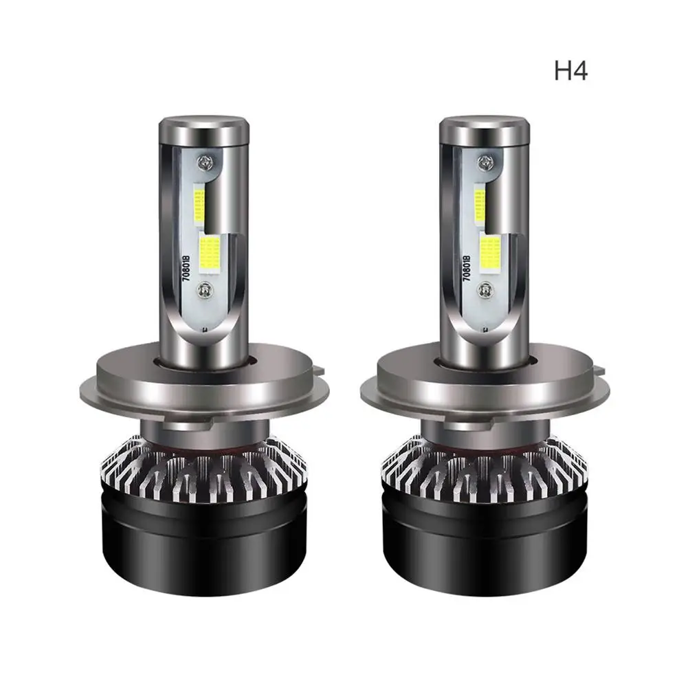 BEESCLOVER LED Car Headlight Bulbs H4 Fitting, 5000 Lumen Each 6000k