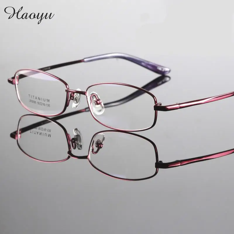 haoyu 2017 high quality brand women style Titanium glasses ...