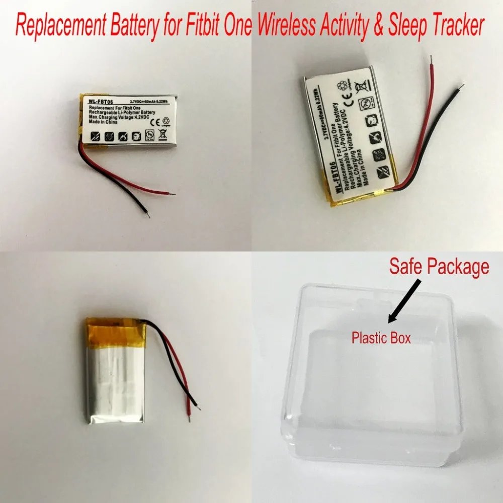 

New Replacement 60mAh 0.22Wh Battery for Fitbit One Wireless Activity & Sleep Tracker Fitbit One Battery + Gift
