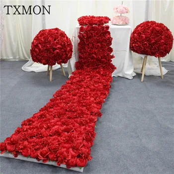 

Simulation rose peony trailing flower high quality wedding flower row props decoration table decoration artificial fake flowers