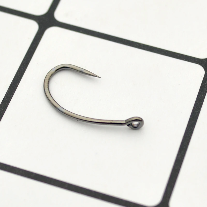 Carp Fishing Hooks 50pcs/lot Barbless Curve Shank Carp Fishing Hair Rig Hook High Carbon Steel No Barbs Fishhook