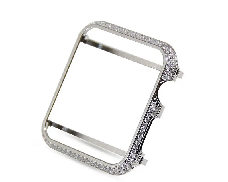 For Apple watch case Protective Shell Hand Made by Crystal Diamond Cover Style (13)