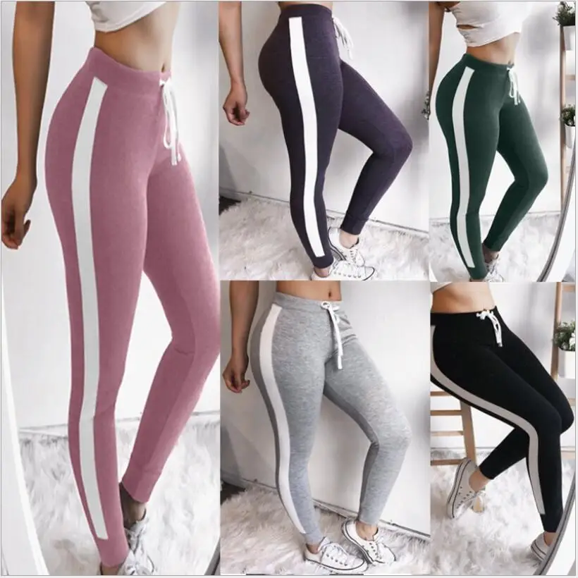 

2018 Fitness Sport Leggings High Waist Splicing Yoga Pants Women Workout Gym Compression Running Pants Women Yoga Leggings Tight
