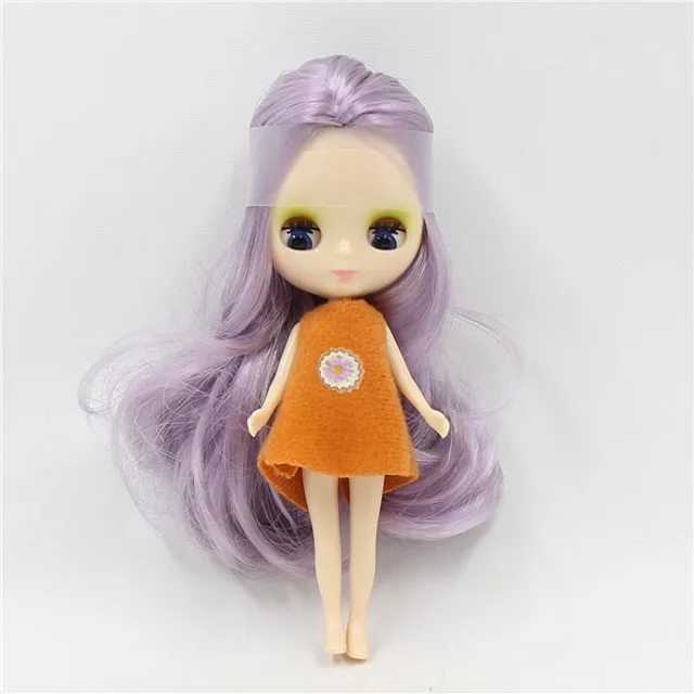 DBS blyth mini doll 10CM BJD normal body doll long hair 10cm toy anime random dress as a gift 14