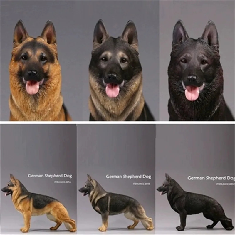 

Simulation Animal Cute Puppy Statue German Shepherd Dog Creative Home Decor Action Figure Collectible Model Toy 20CM BOX P1312