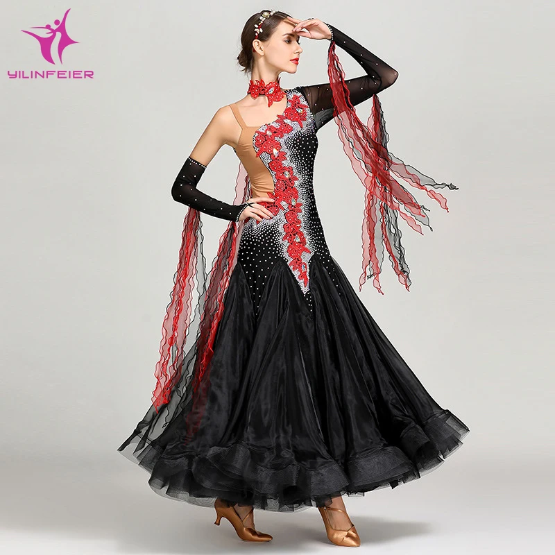 YILINFEIER S7022 Modern Dance Costume Women Ladies Dancewear Waltzing
