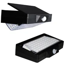 Солнечная настенная лампа 78 светодиодов Открытый Активированный датчик движения безопасности ночник Регулируемая панель солнечных батарей для сада, ворот, забора