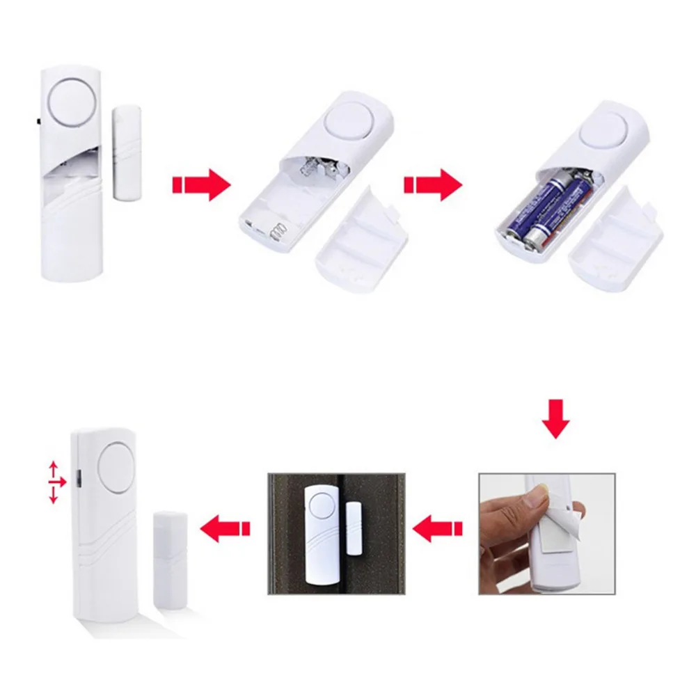 Door Window Wireless Burglar Alarm With Magnetic Sensor Window Door Entry Anti Thief Home Alarm System Security Device Wholesale