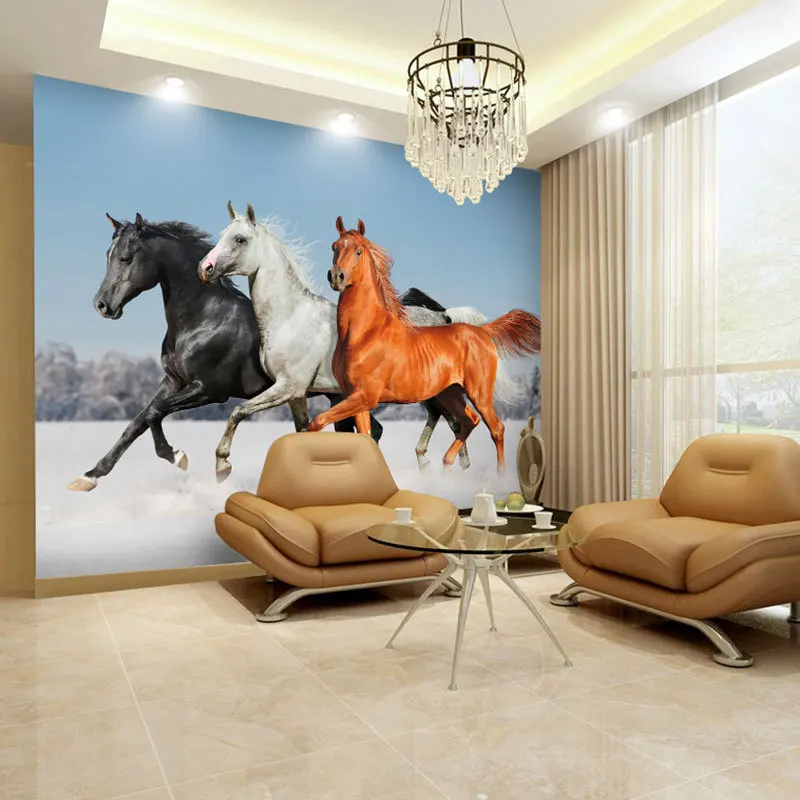 

beibehang large horses papier peint mural for home decor paper papel de parede 3d wallpaper for walls 3 d wall papers home decor