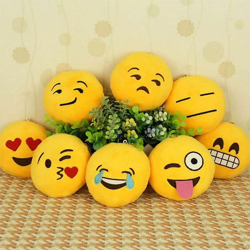 6 Styles Soft Emoji Pillow Smiley or Poo Shape Cushion Pillows Funny Stuffed Bolster Cushions