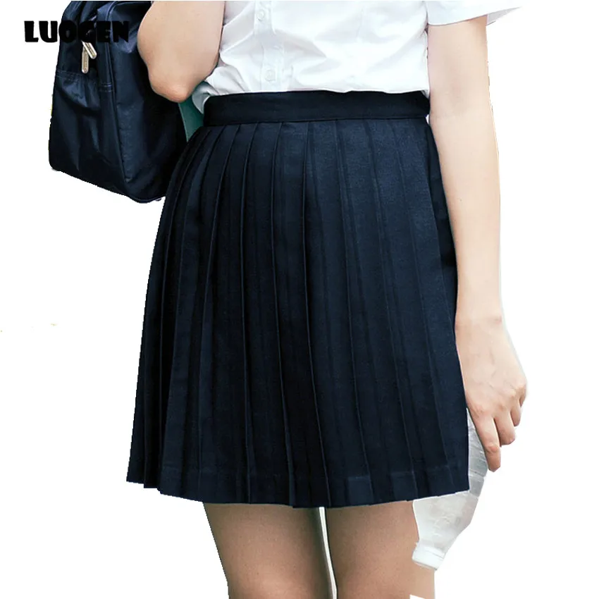 

Kawaii Japanese Brand High Waist Pleated Skirt Anime Cosplay School Skirt JK Uniform Student Girls Womens Skirts Female Saia