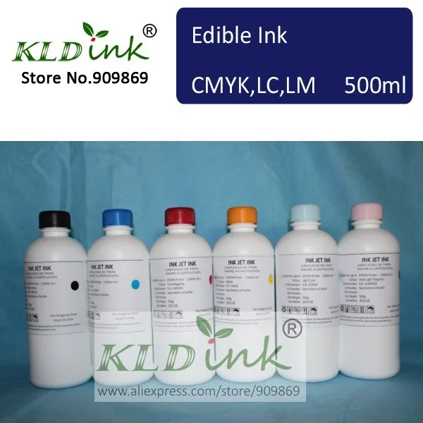 [КЛД чернила] Совместимость съедобные чернила/пищевой краски для выделенного струйные принтеры(6 шт. x 500 мл