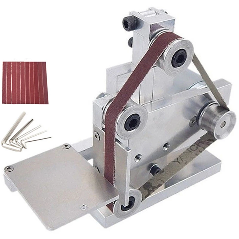 

Eu Plug Diy Mini Belt Sander Bench Mount Grinder Polishing Grinding Machine Buffer Electric Angle Grinder 175x110x140Mm