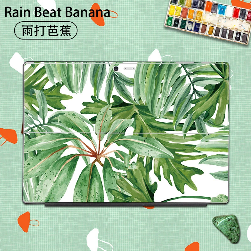 

Green Leaves Laptop Sticker for Micro Surface Pro 4 Pro 5 Pro 6 Vinyl Decal Laptop Skin for Surface 13.5 Go Computer Cover