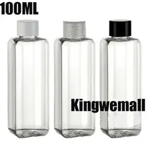 300 шт./лот 100 мл ПЭТ бутылка, 100 мл прозрачная квадратная пластиковая бутылка, упаковка, косметическая упаковка
