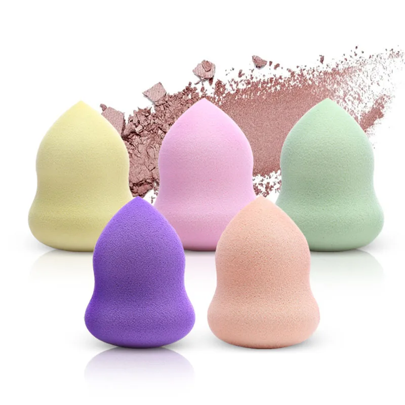 Микропейзаж, объемная пудра в форме тыквы, пышные косметические инструменты для макияжа, модные пуховки ярких цветов для девочек