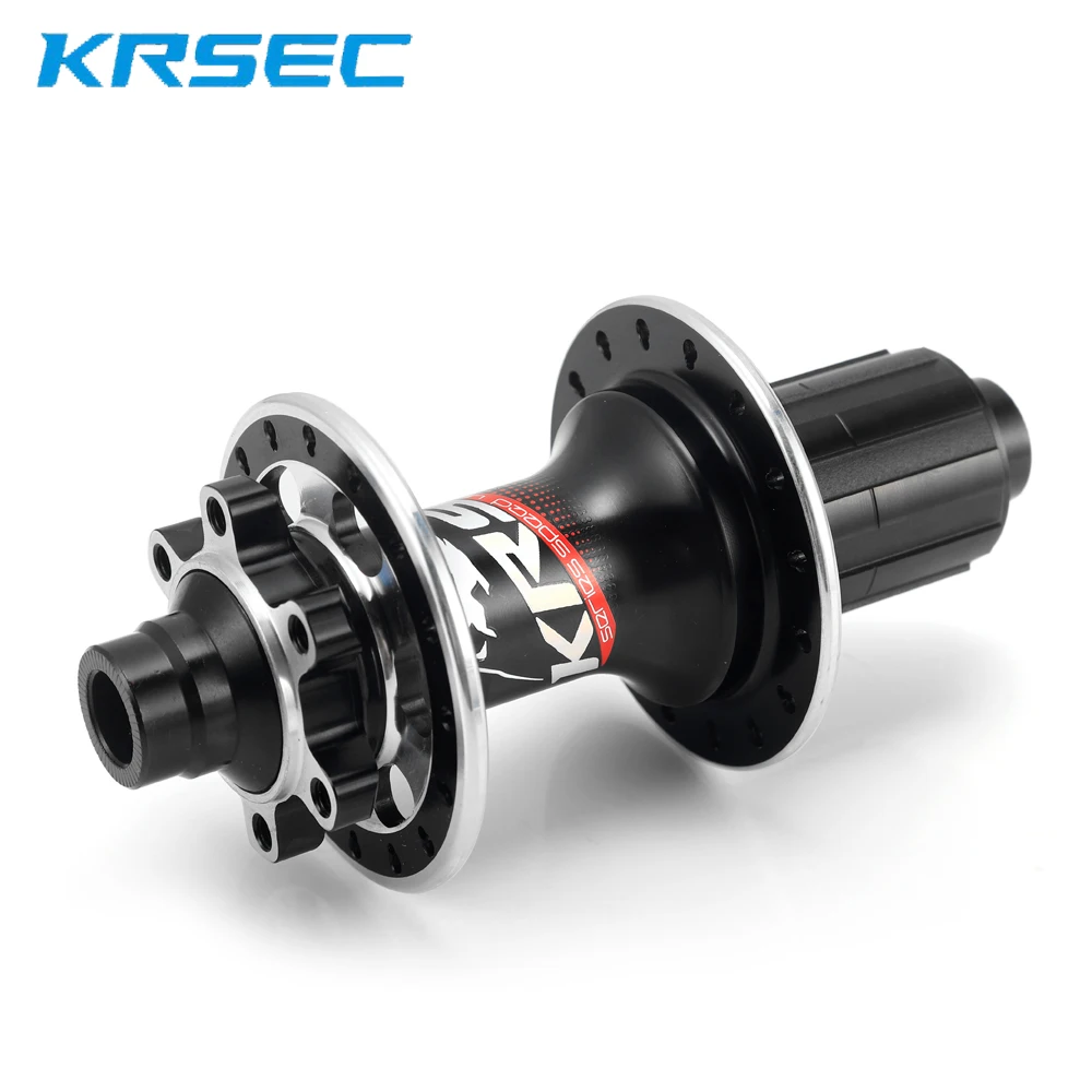 

KRSEC MTB Front Rear Hub Set 2/4 Bearings 32 Holes QR Thru Axle Ultralight 465g/pair 6 Pawls 72 Click Mountain Bike Hubs 7075Al
