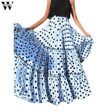 Женская юбка, сексуальные женские летние юбки, Женская юбка в горошек с высокой талией, Свободные плиссированные юбки May30
