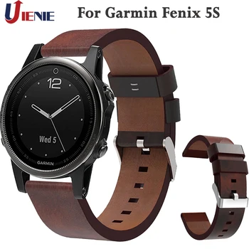 

20mm Leather Watchband Straps for Garmin Fenix 5S/ 5S Plus Smart Bracelet Straps Wristband Sport Replacement Wrist Straps