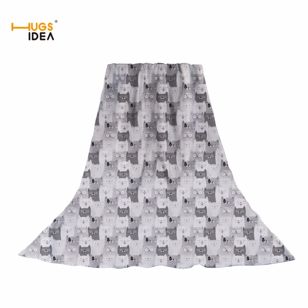 Billige HUGSIDEA Cute Animal Cat Handtücher Benutzerdefinierte 3D Gedruckt Mikrofaser Handtuch sommer Strand Sport Yoga Reise Schnell Trocknende Bad Gesicht handtücher