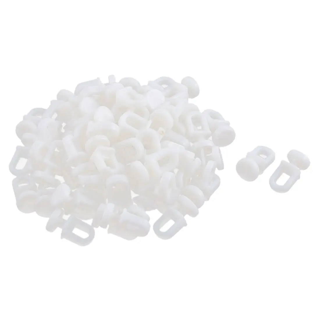 

Hot Sale Plastic Rail Curtain Conveyor Hook Rollers 20mm Length 60 Pc White